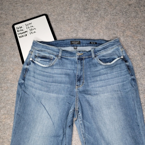 Judy Blue Denim - Judy Blue Slim Fit Denim Jeans Comfort Stretch Dark Wash Women's 20W